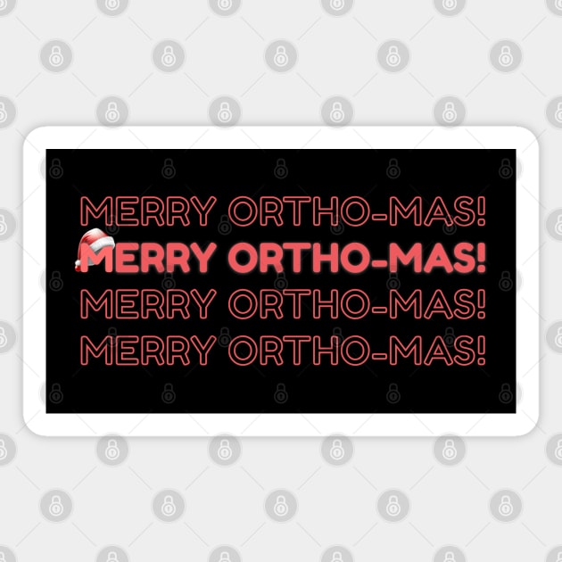 Merry Christmas orthopedic doctor Magnet by MedicineIsHard